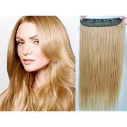 24 inches one piece full head 5 clips clip in hair weft extensions straight – light brown