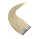 Vlasy pro metodu Invisible Tape / TapeX / Tape Hair / Tape IN 50cm - platinová blond